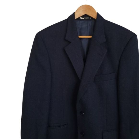 Pronto Uome Blazer 38S Blue Wool - Picture 3 of 5